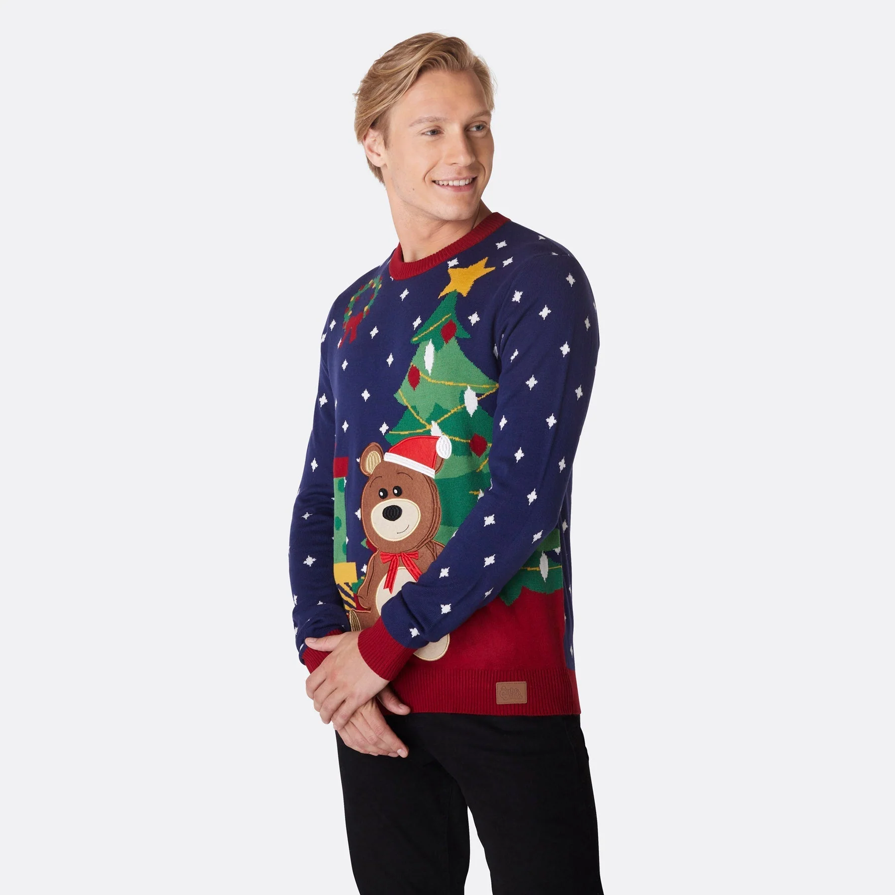Teddybär Weihnachtspullover Herren - Image 4
