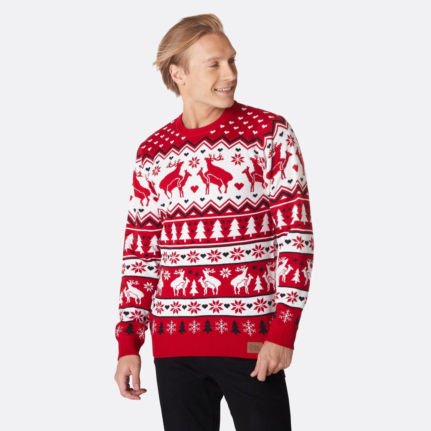 Paarende Rentiere Weihnachtspullover Herren