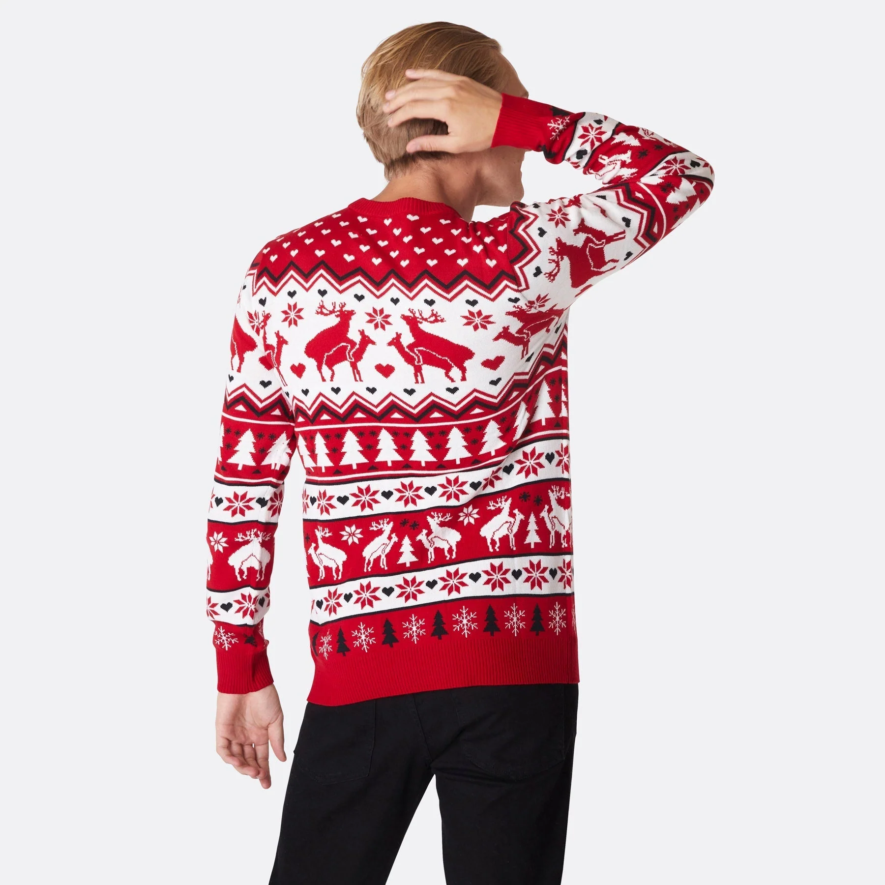 Paarende Rentiere Weihnachtspullover Herren - Image 3