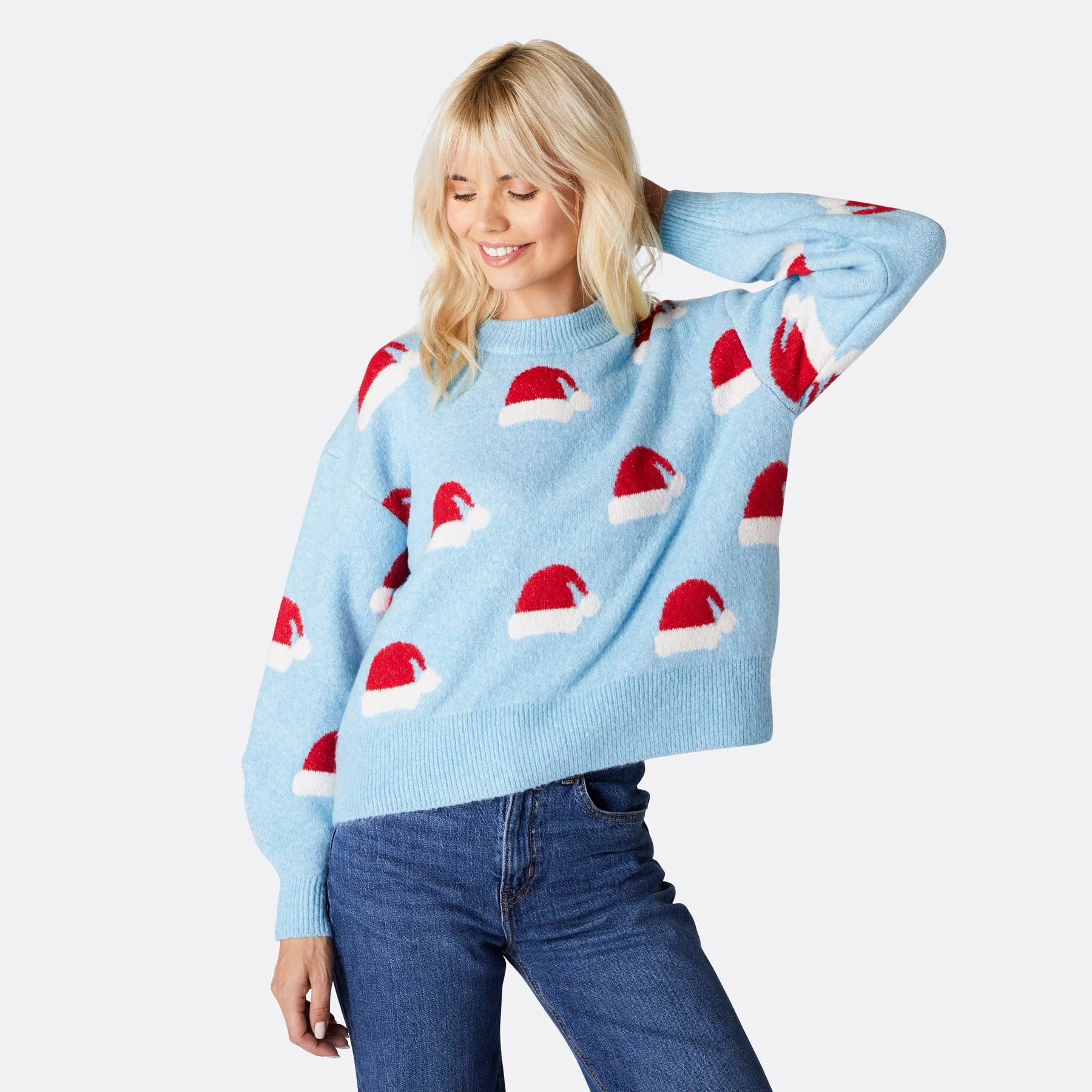 Weihnachtsmütze Oversized Weihnachtspullover Damen - Image 3
