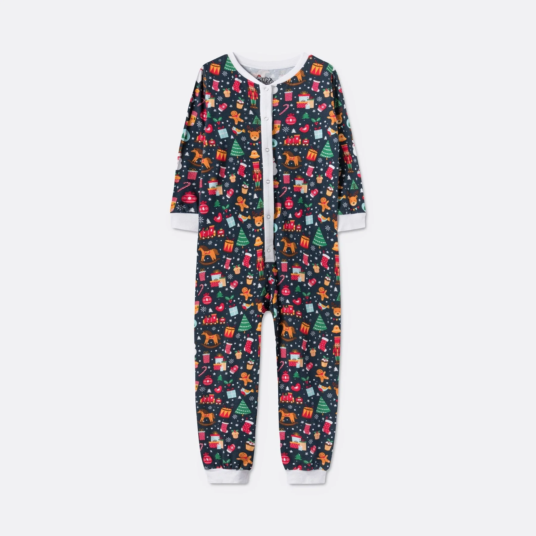 Blauer Weihnachtstraum Overall Weihnachtspyjama Kinder