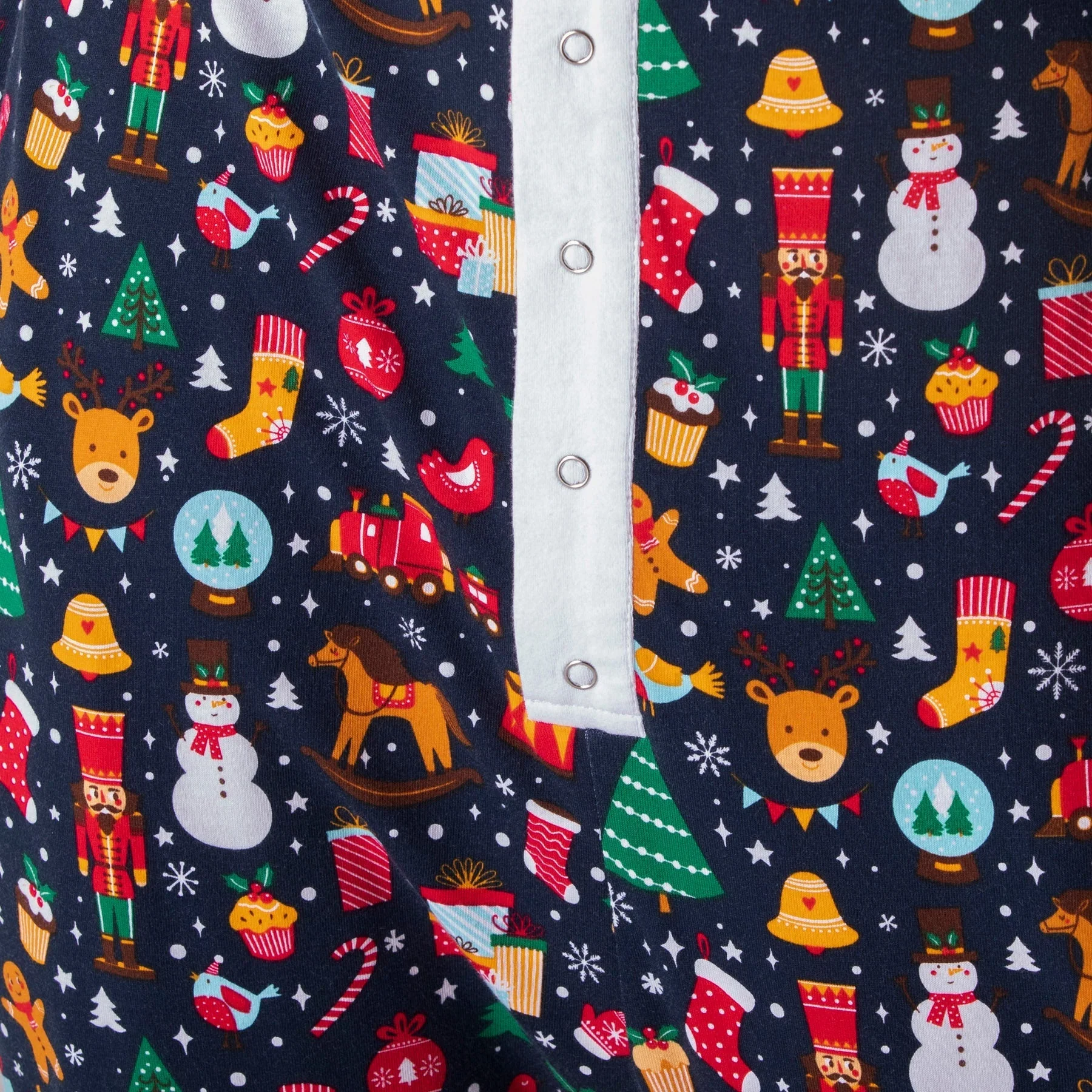 Blauer Weihnachtstraum Overall Weihnachtspyjama Kinder - Image 6