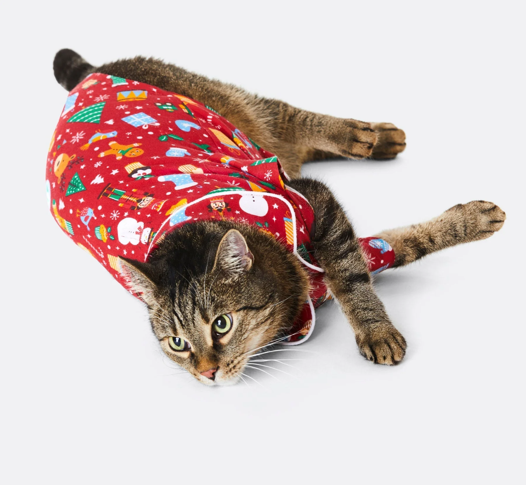 Roter Weihnachtstraum Weihnachtspyjama für Katzen - Image 4