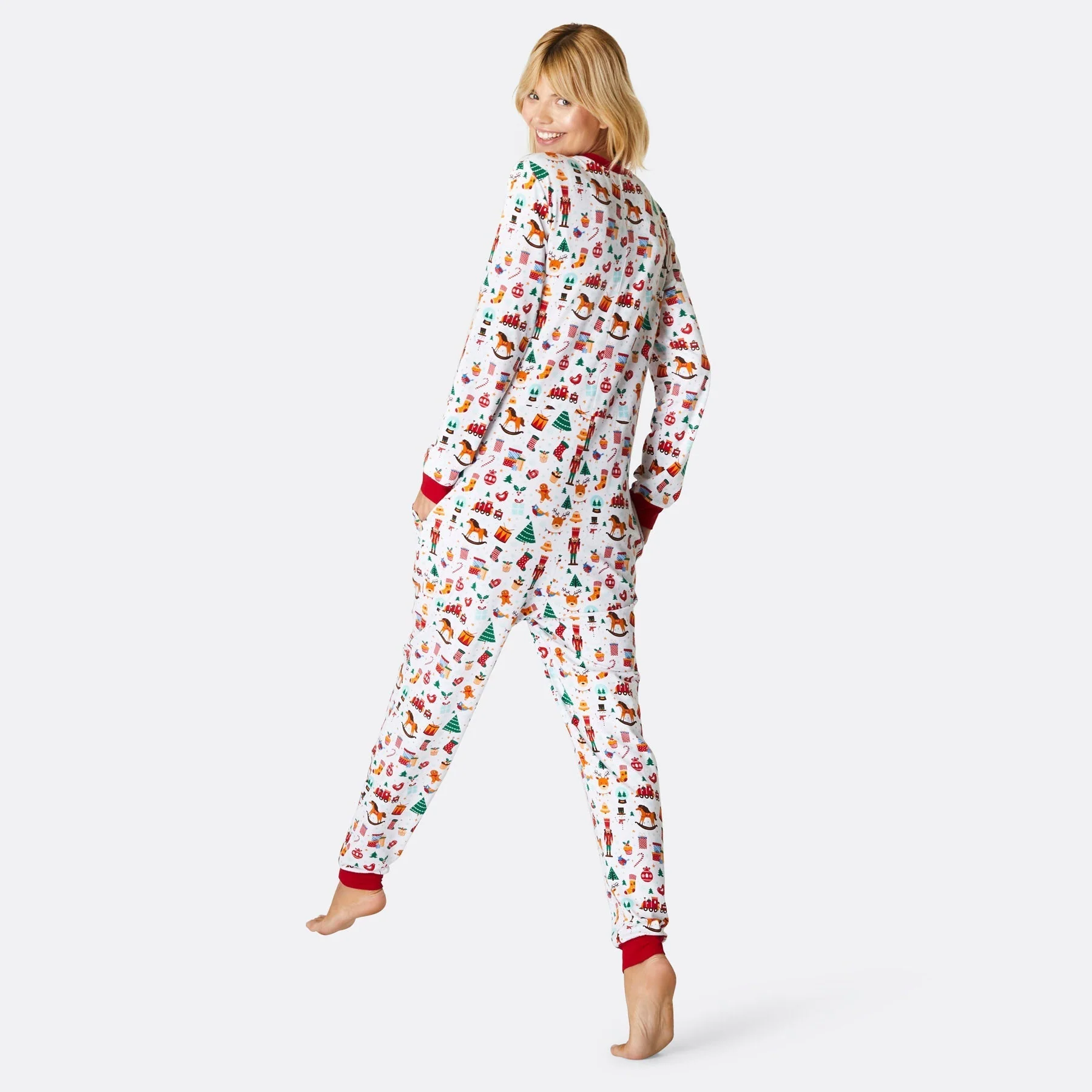 Weißer Weihnachtstraum Overall-Pyjama Damen - Image 3