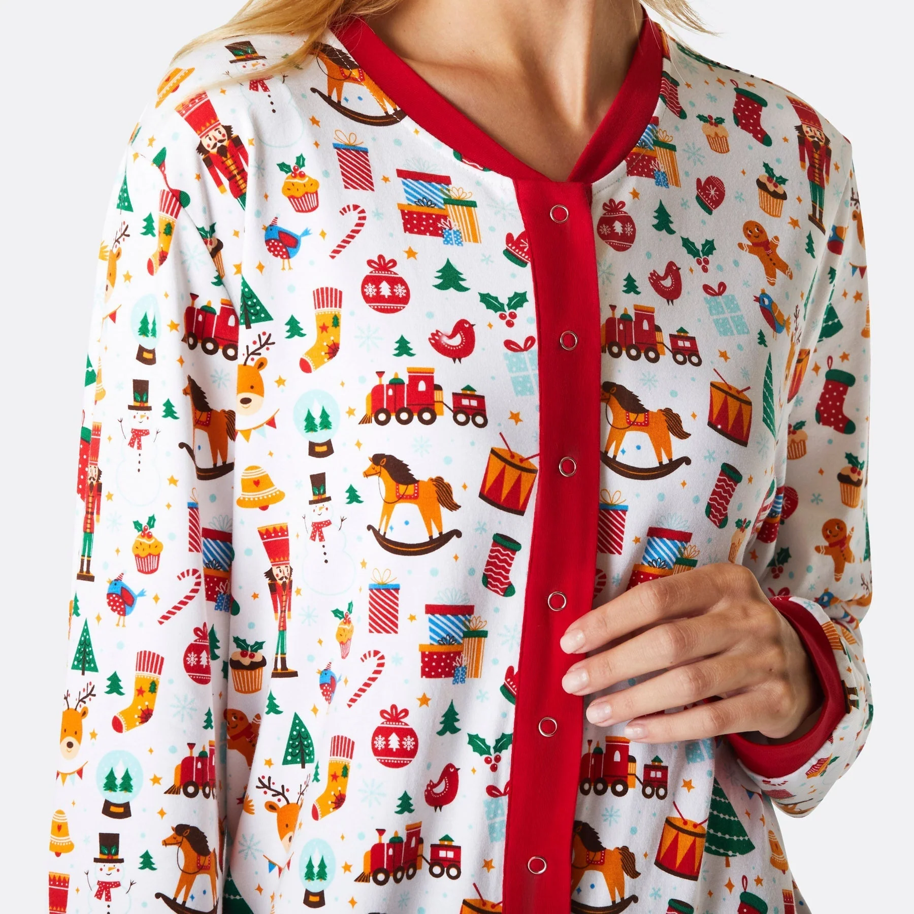 Weißer Weihnachtstraum Overall-Pyjama Damen - Image 5