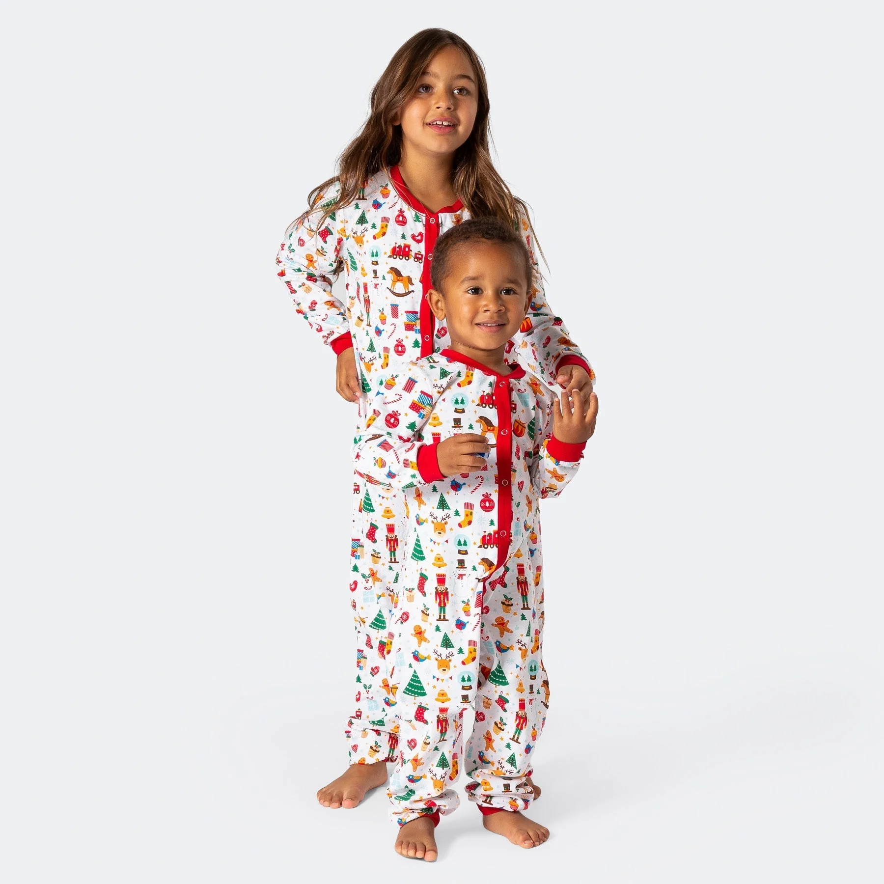 Weißer Weihnachtstraum Overall-Pyjama Kinder - Image 3