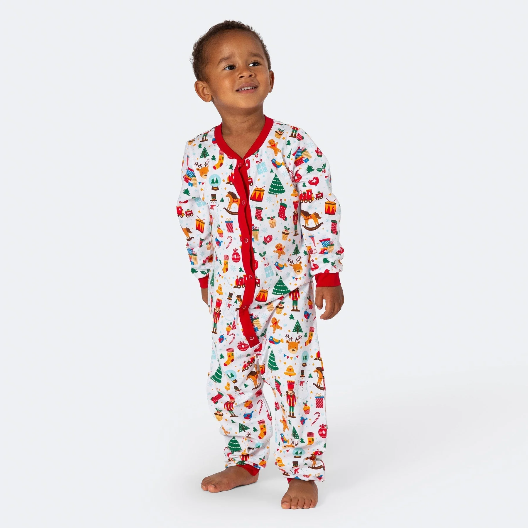 Weißer Weihnachtstraum Overall-Pyjama Kinder - Image 4