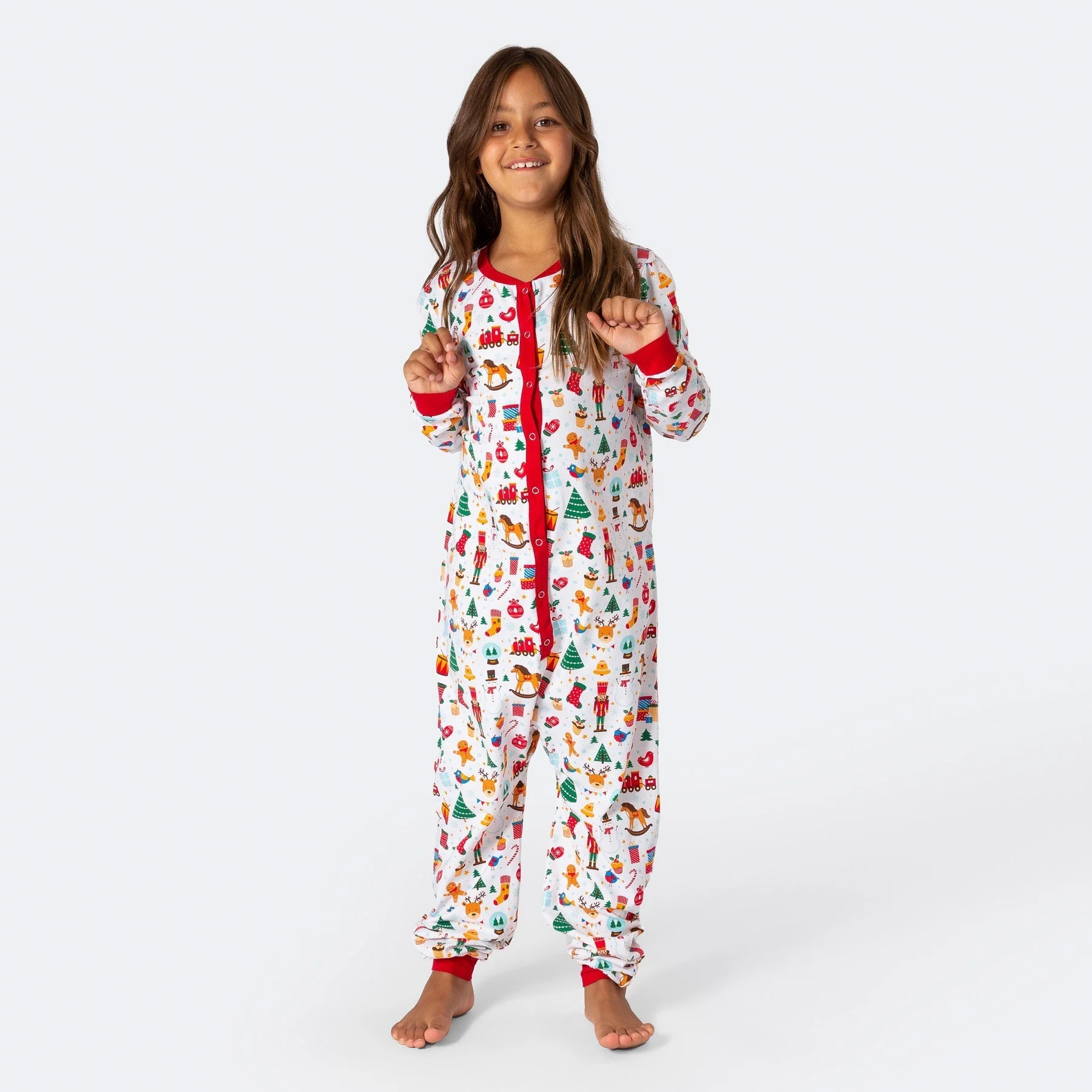Weißer Weihnachtstraum Overall-Pyjama Kinder - Image 5