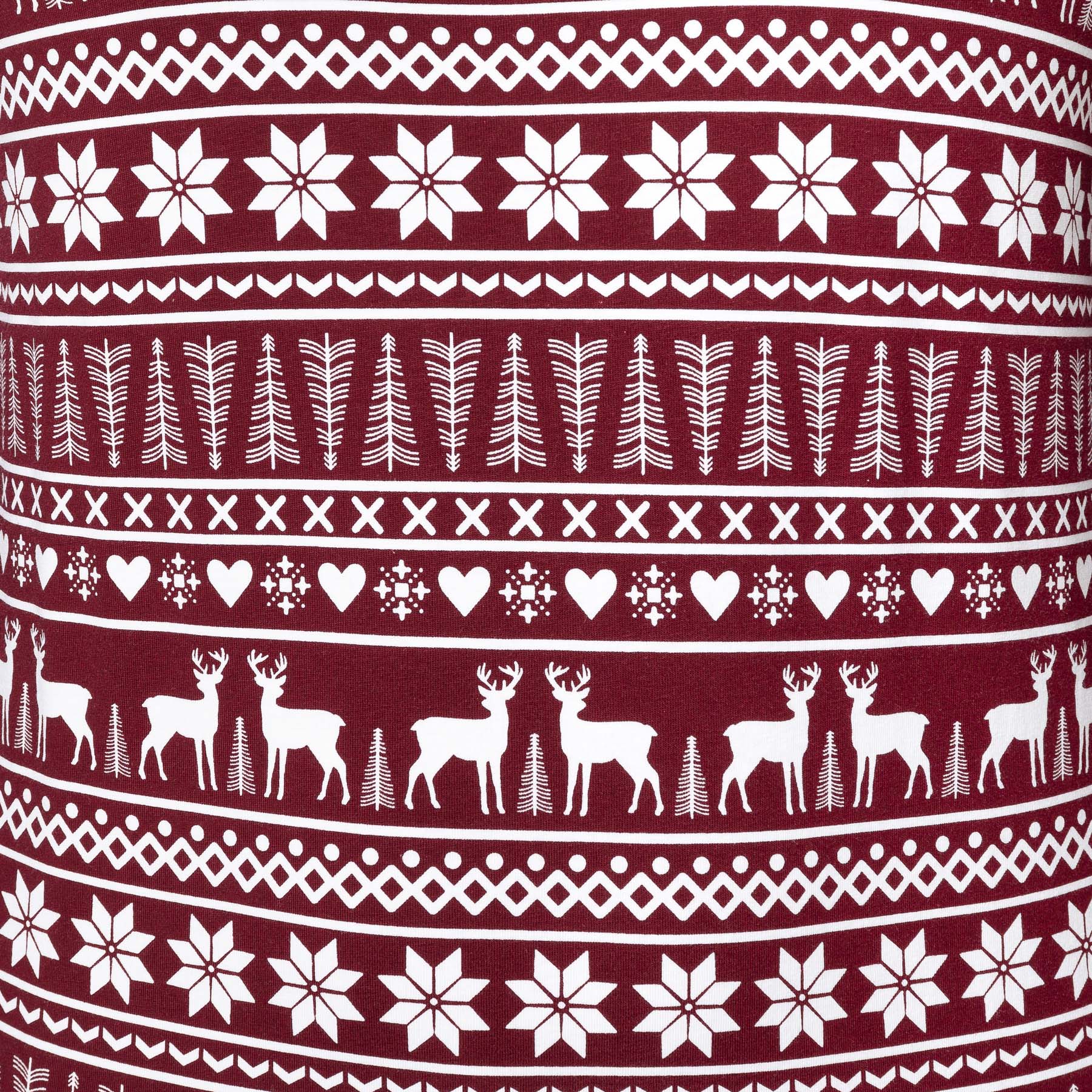 Burgunder Wintermuster Pyjama Kinder - Image 4