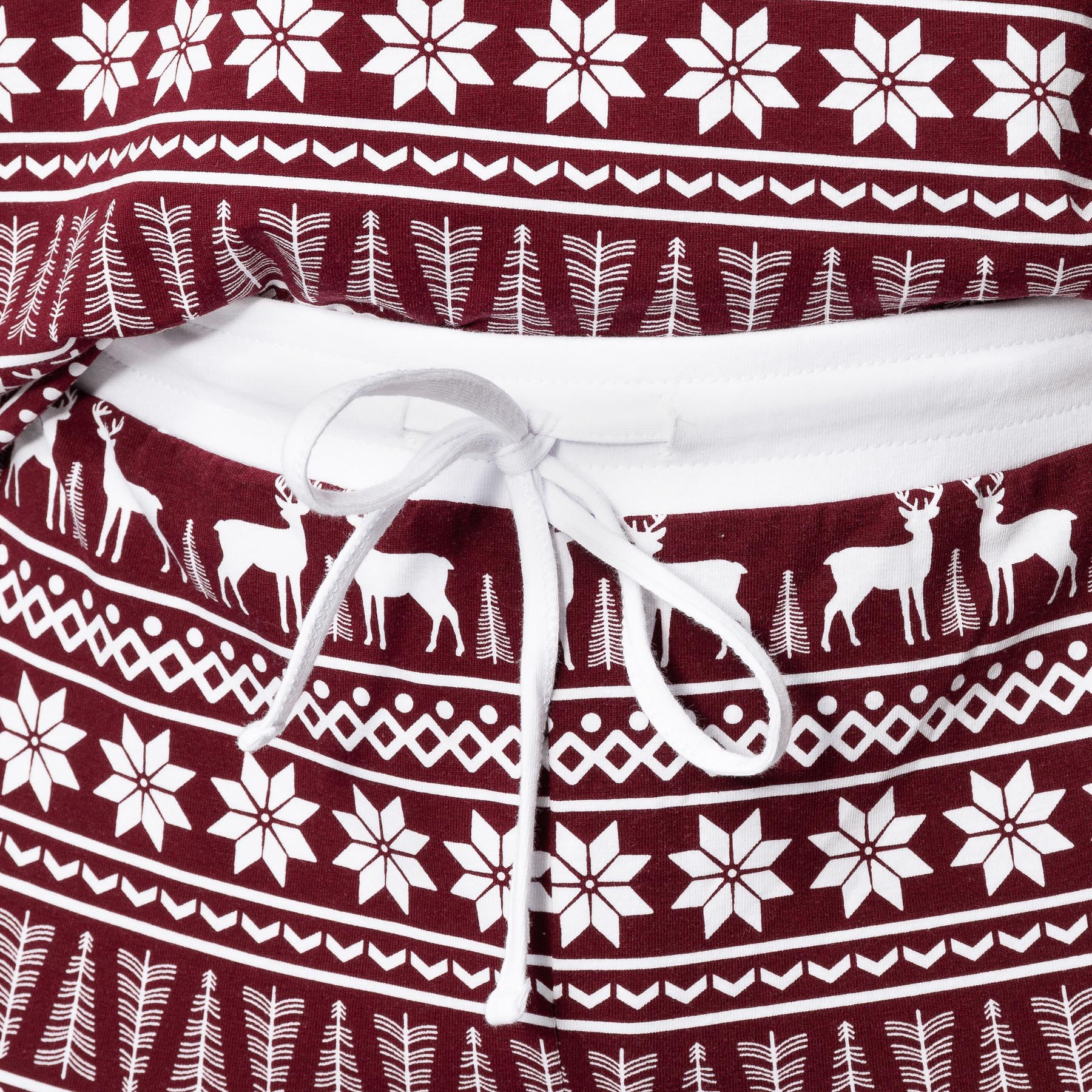 Burgunder Wintermuster Pyjama Kinder - Image 5